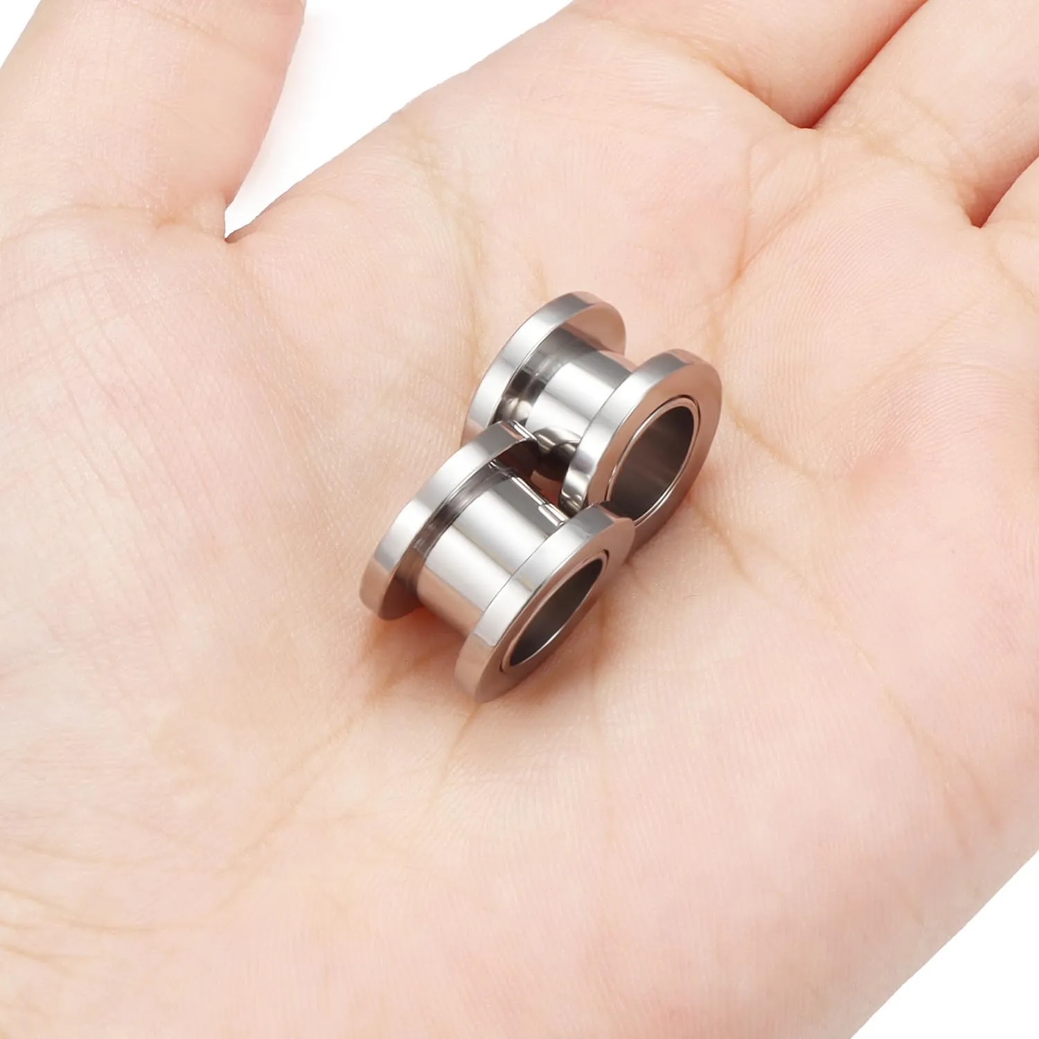 10G 8G 6G 4G 2G 0G 00G F136 Titanium Ear Gauges Screw Fit Flesh Tunnels Plugs Earrings Hypoallergenic Implant Medical Grade Surgical Steel Earring Plugs Piercing Jewelry for Women Men