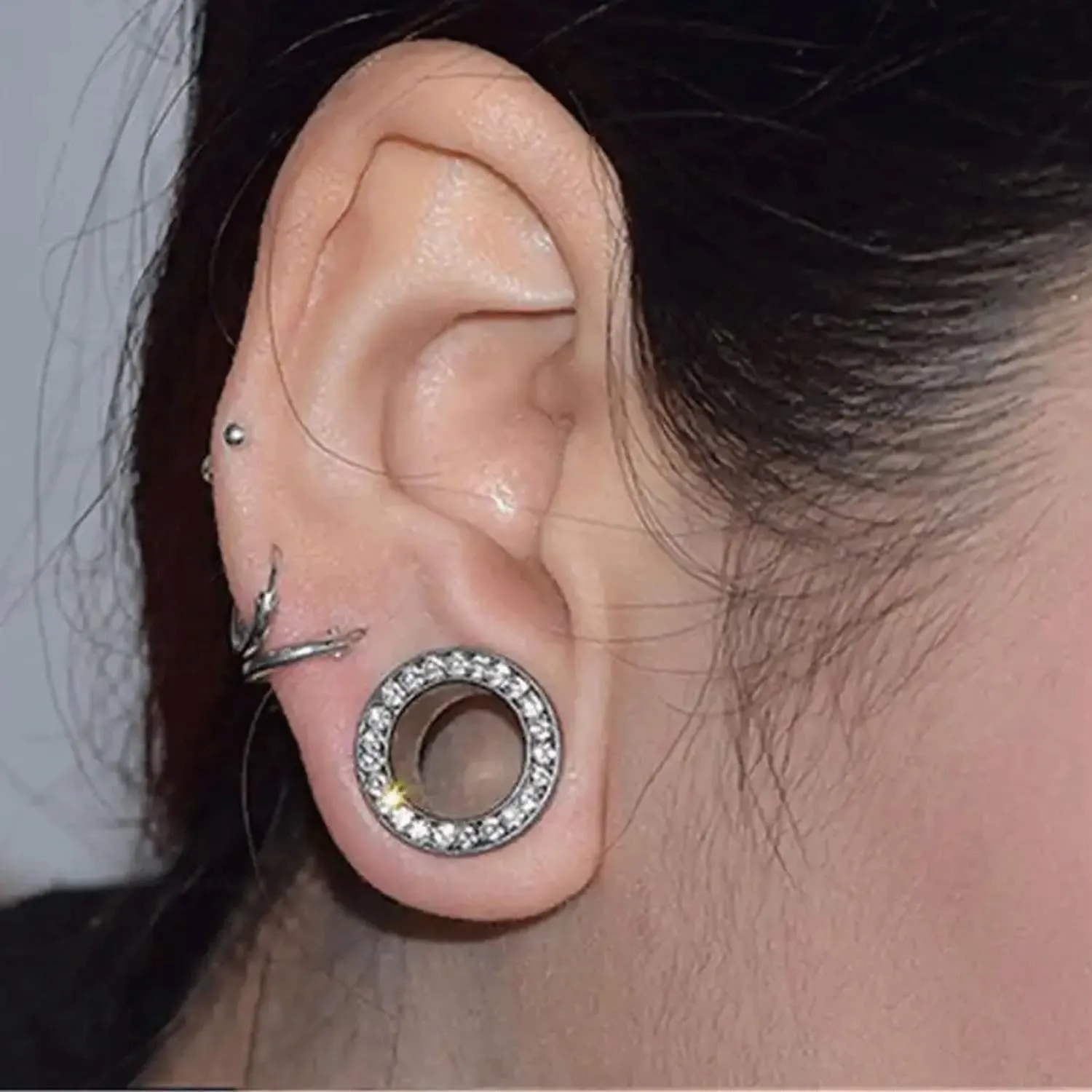 10G 8G 6G 4G 2G 0G 00G F136 Titanium Ear Gauges Screw Fit Flesh Tunnels Plugs Earrings Hypoallergenic Implant Medical Grade Surgical Steel Earring Plugs Piercing Jewelry for Women Men