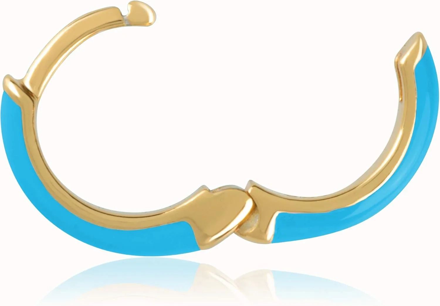 14K Gold Plated Sterling Silver Enamel Color Huggie Hoop Earrings for Women  Wide Range of Vibrant Color Options Available