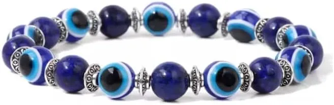 1PCS Bracelet 8mm Beaded Bracelets For Women Men Blue Eye Aesthetic Handmade Bangle Friendship