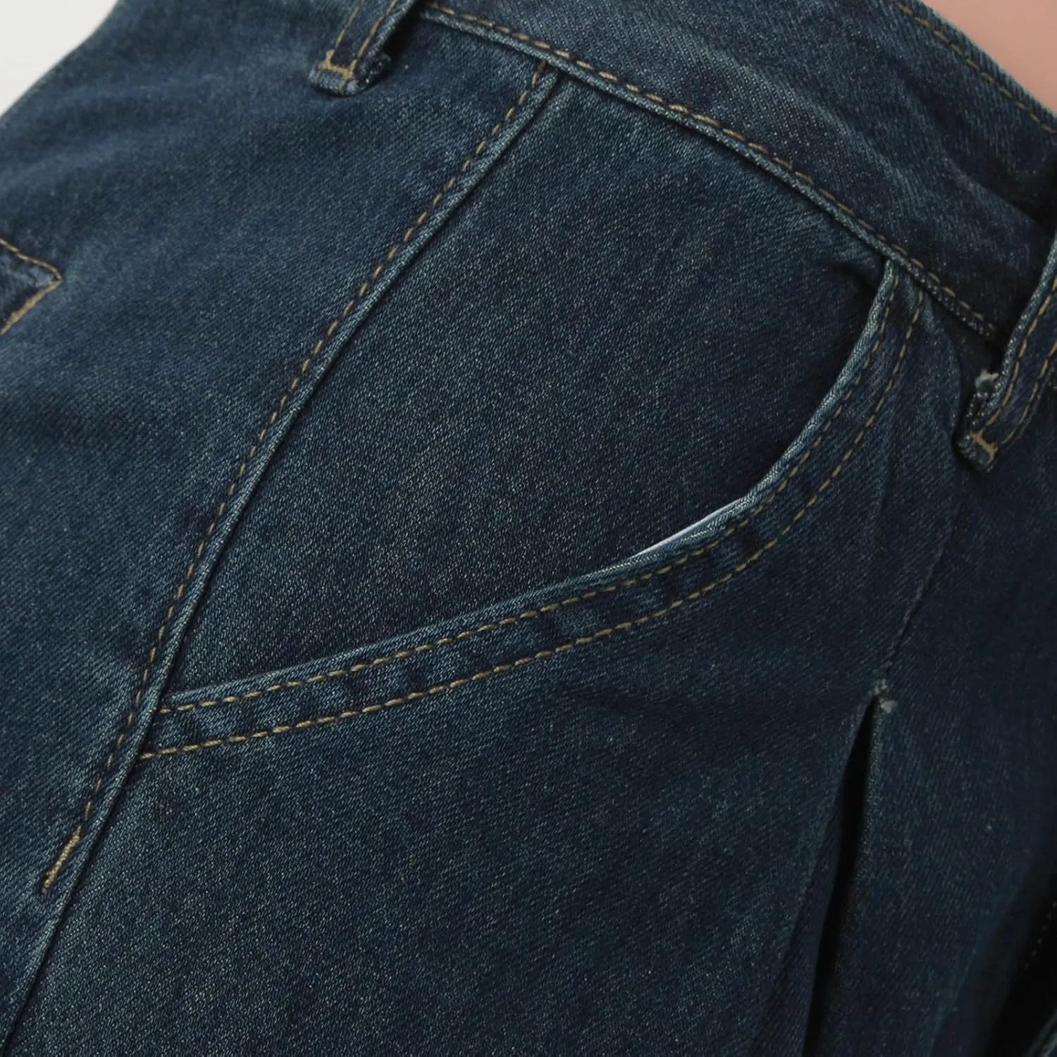 2024 Wide Leg Jeans for Women High Waist Stretchy Denim Capri Pants Fold Hem Cropped Baggy Denim Pants Trouser Jeans