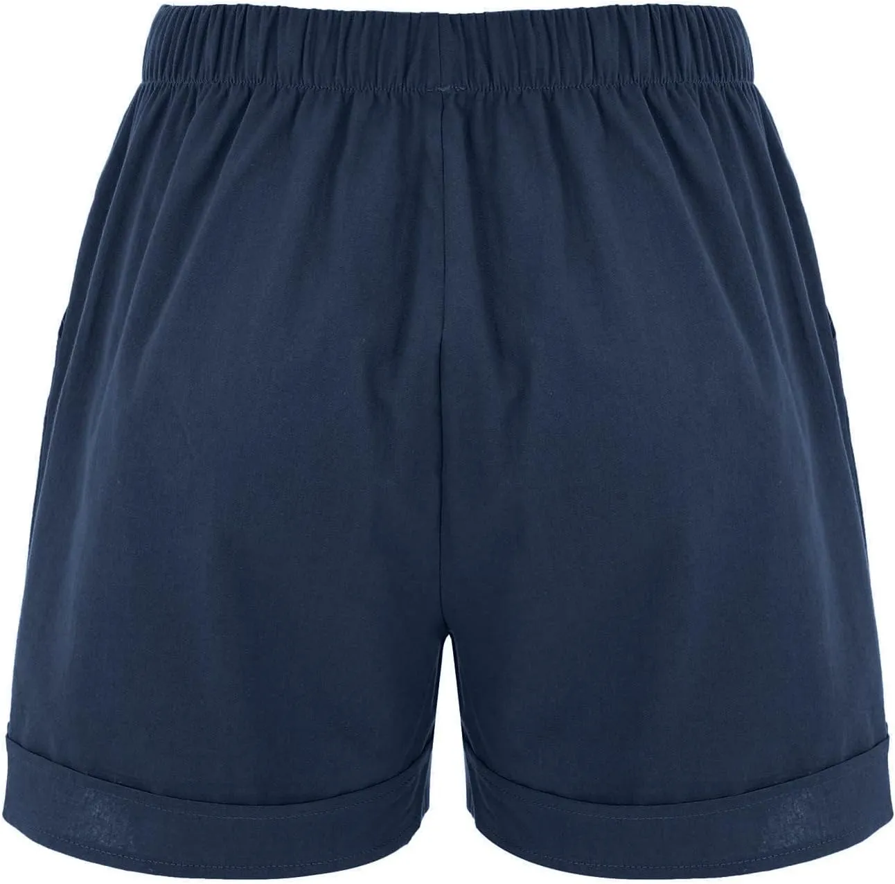 2024 Womens Linen Drawstring Shorts High Waisted Casual Loose Straight Leg Shorts Quick Dry Athletic Shorts with Pockets