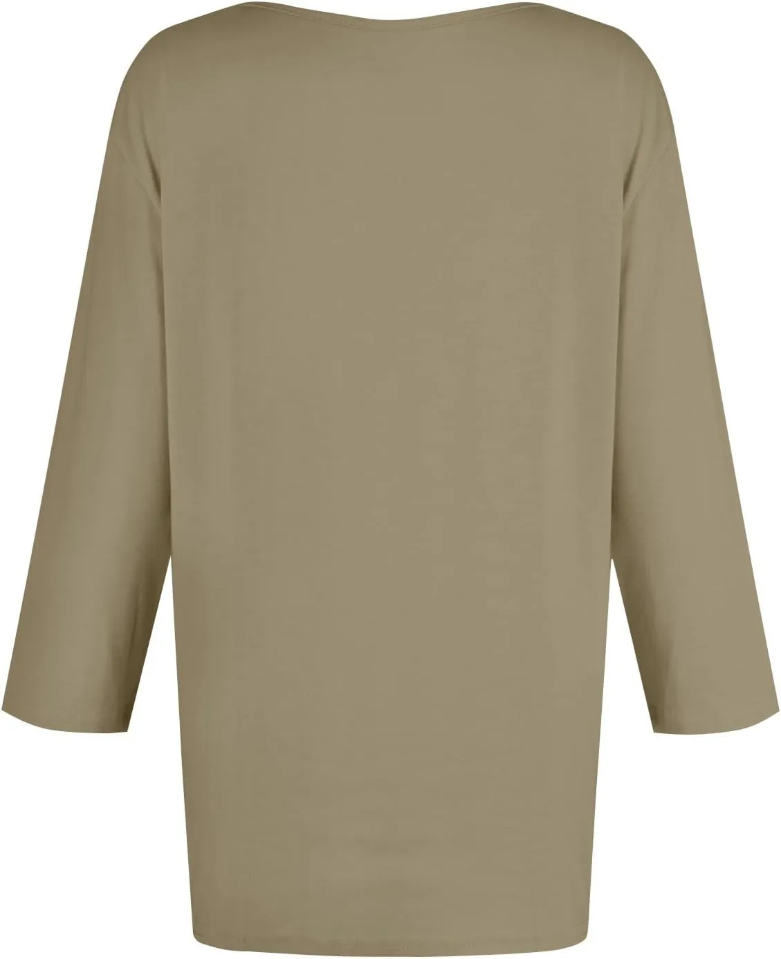 3/4 Length Sleeve Womens Tops Casual Loose Fit Crewneck T Shirts Cute Solid Summer Tops 2024