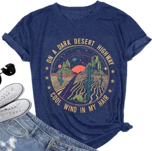 Adventure Shirts Sunrise Camping Hiking Activewear Road Trip Nature Cactus Workout Tee Top