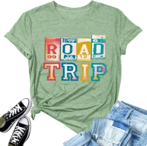 Adventure Shirts Sunrise Camping Hiking Activewear Road Trip Nature Cactus Workout Tee Top