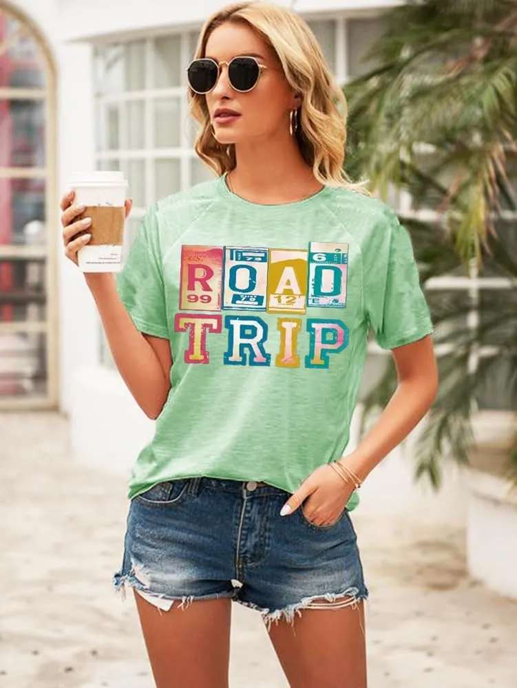 Adventure Shirts Sunrise Camping Hiking Activewear Road Trip Nature Cactus Workout Tee Top