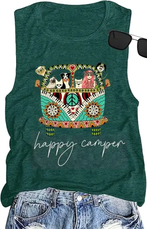 Adventure Shirts Sunrise Camping Hiking Activewear Road Trip Nature Cactus Workout Tee Top