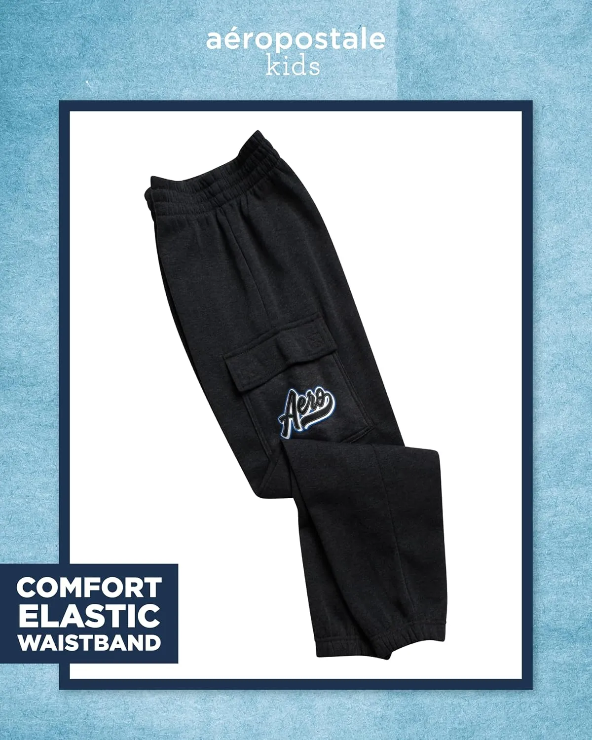 AEROPOSTALE Boys Active Pants Set - 3 Piece Fleece Hoodie, Cotton T-Shirt, Jogger Sweatpants - Boys Activewear Jogset (4-12)