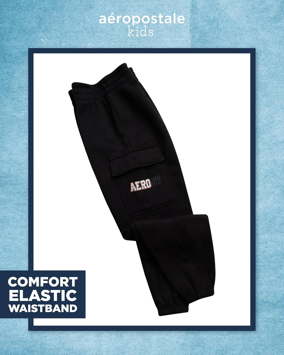 AEROPOSTALE Boys Active Pants Set - 3 Piece Fleece Hoodie, Cotton T-Shirt, Jogger Sweatpants - Boys Activewear Jogset (4-12)