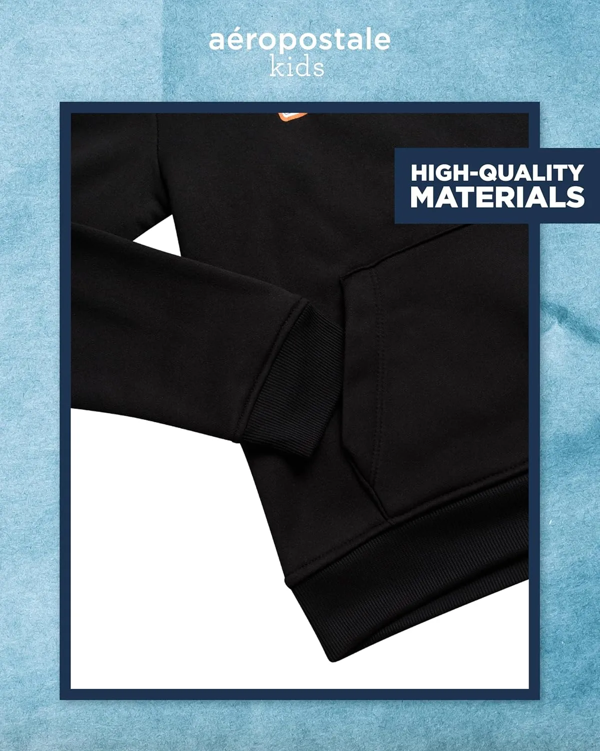 AEROPOSTALE Boys Active Pants Set - 3 Piece Fleece Hoodie, Cotton T-Shirt, Jogger Sweatpants - Boys Activewear Jogset (4-12)