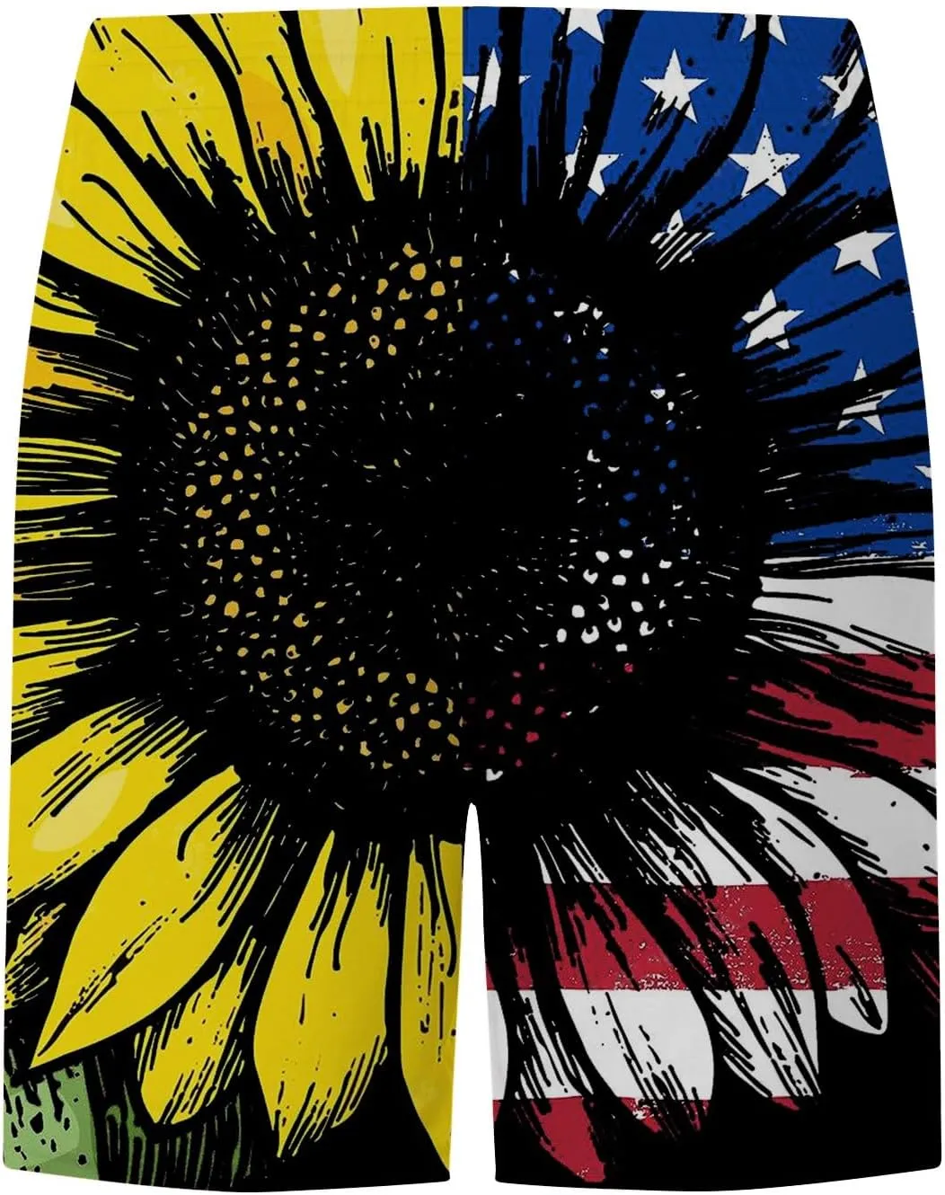 aihihe USA Flag Print Board Shorts for Men 4th of July Summer Beach Shorts Drawstring Loose Fit Lightweight Vacation Shorts