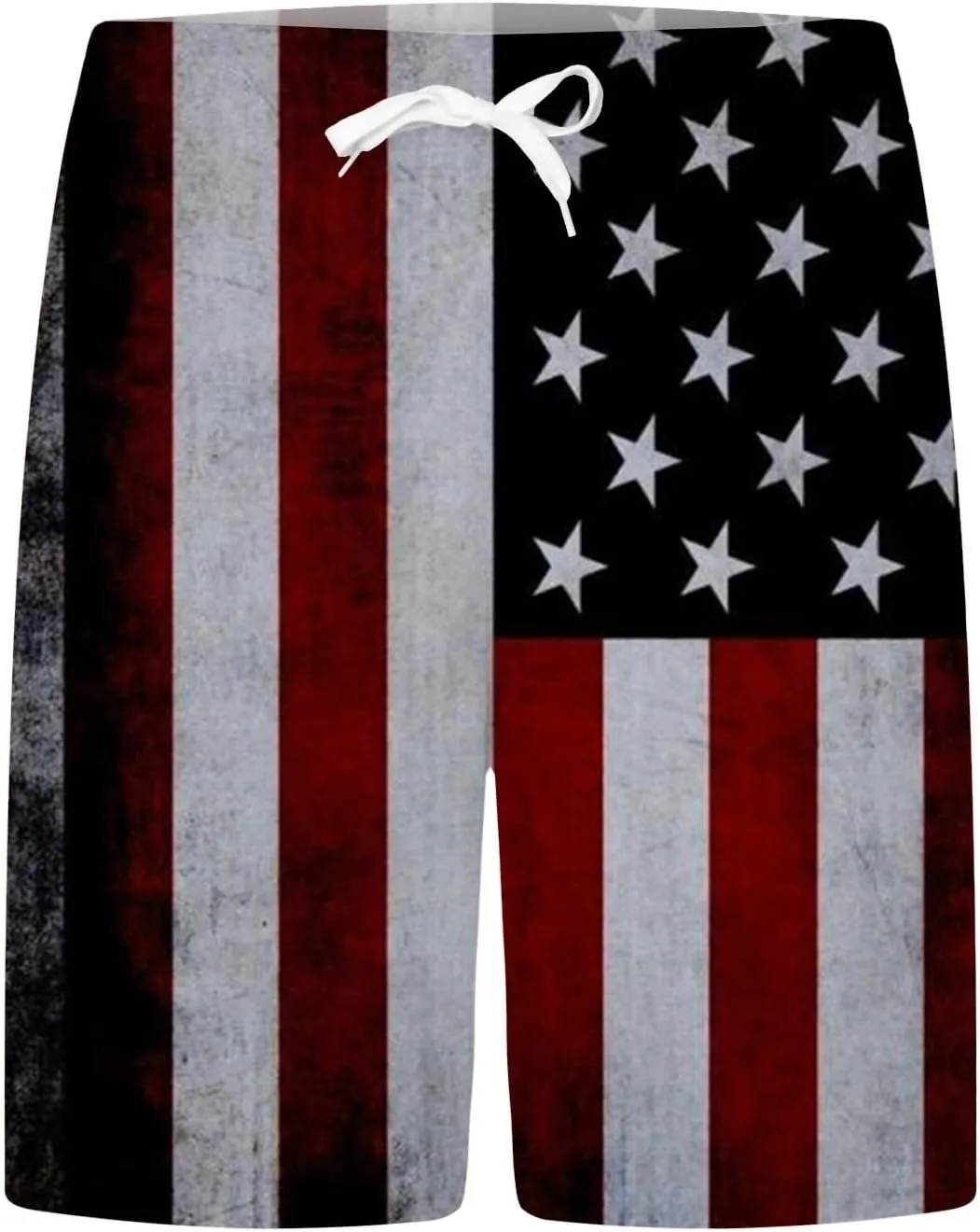 aihihe USA Flag Print Board Shorts for Men 4th of July Summer Beach Shorts Drawstring Loose Fit Lightweight Vacation Shorts