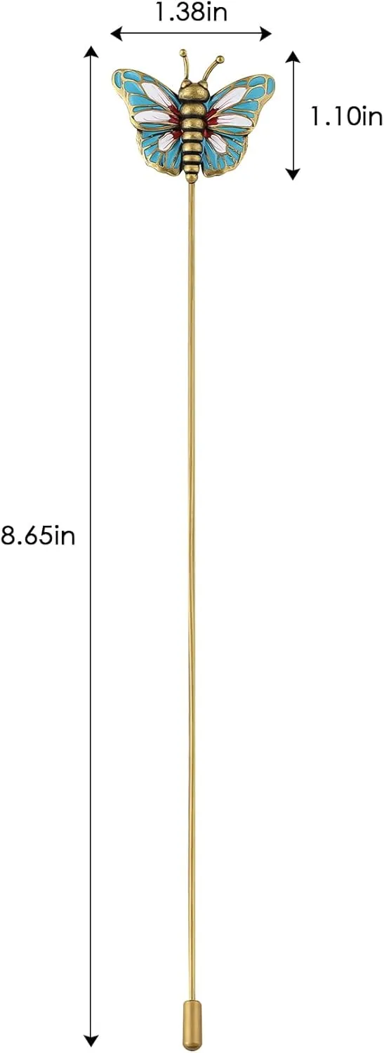 Alilang Women's Elegant Vintage Hat Pin Bendable Long Needle Lapel Pins Brooches on Hair Hat Scarf