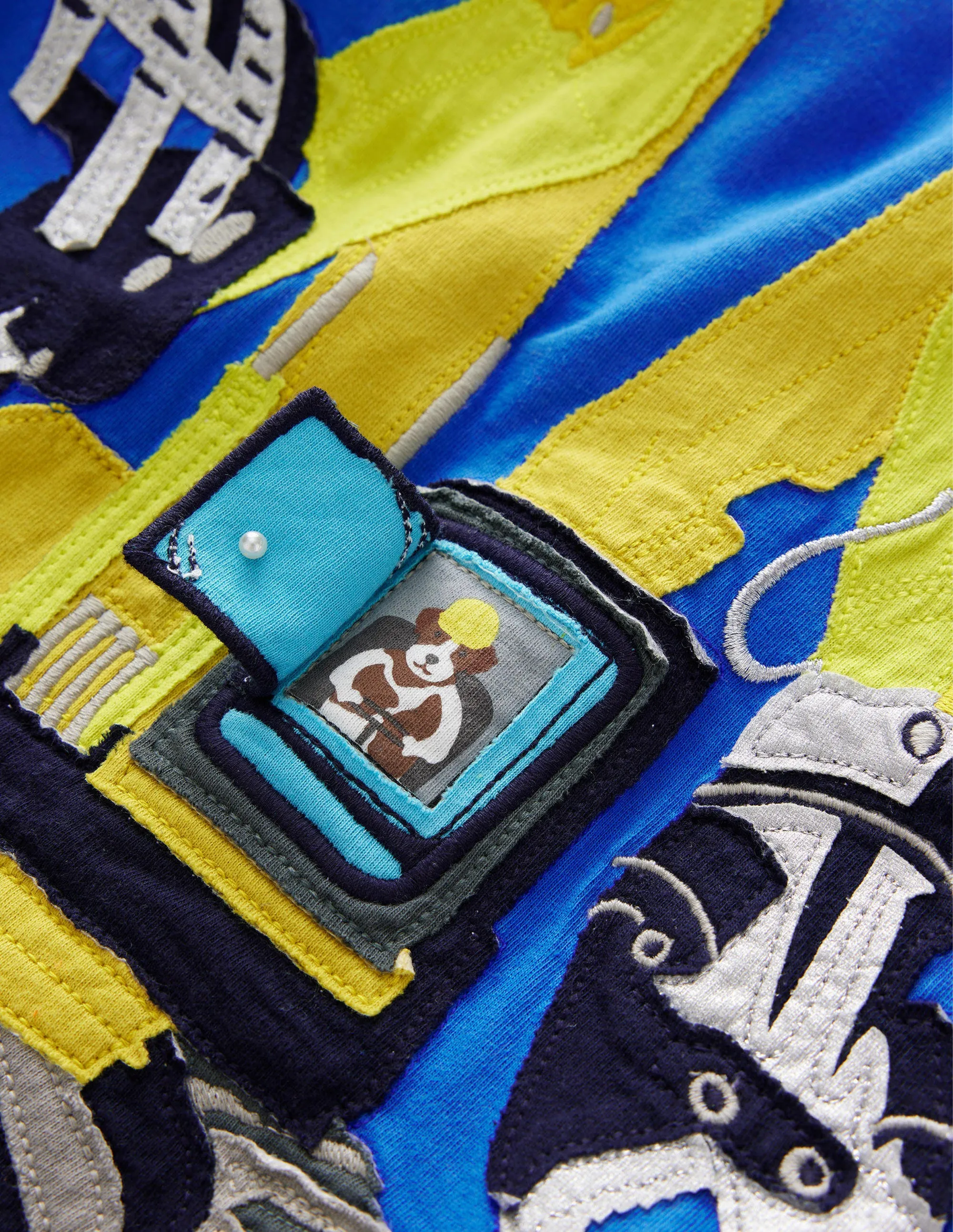 Appliqué T-shirt-Cabana Blue Digger