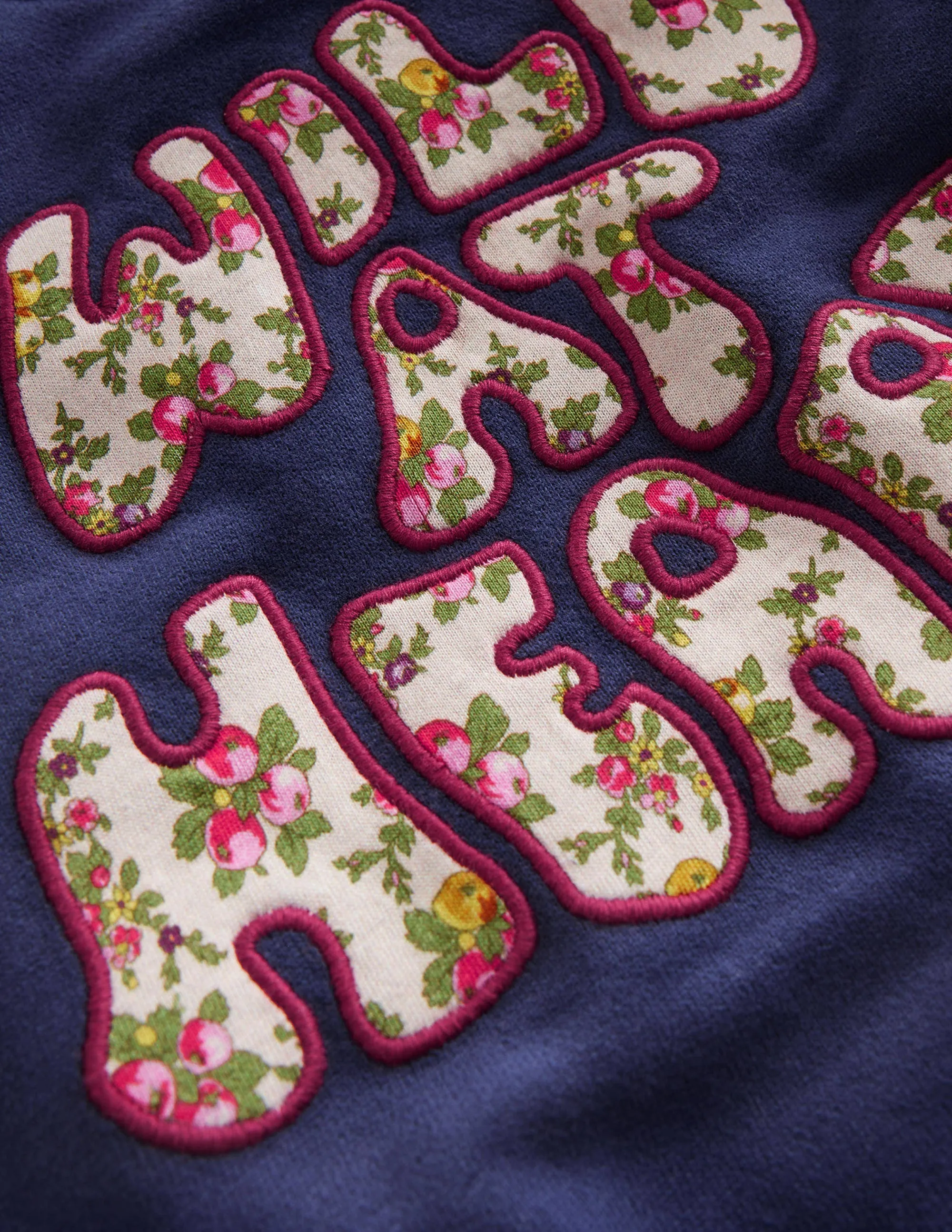Applique Sweatshirt-College Navy