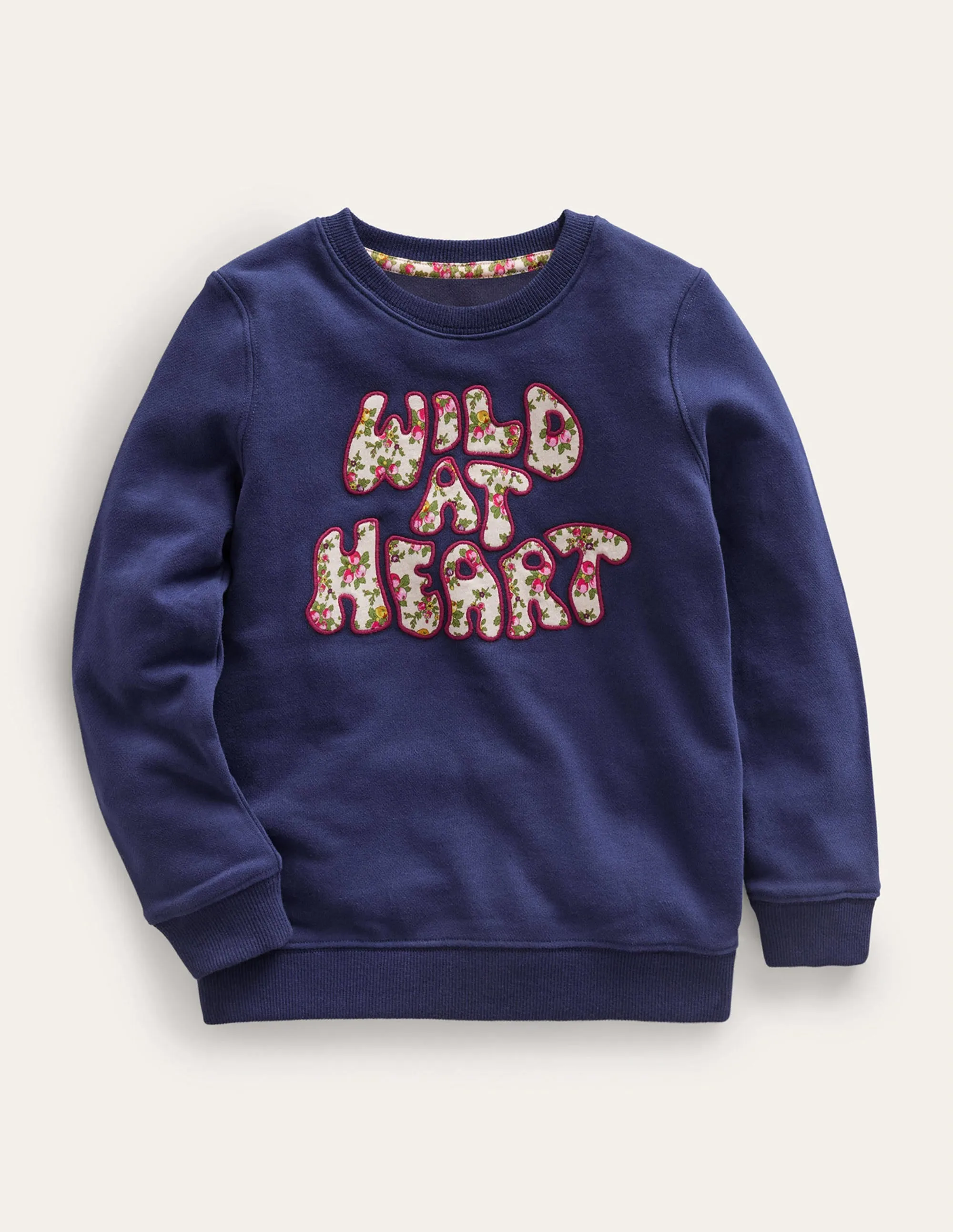 Applique Sweatshirt-College Navy