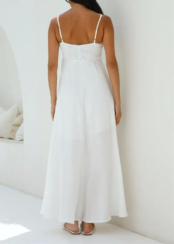 Argeousgor Women Summer Spaghetti Straps Dresses Sleeveless Backless Flowy Sundress Beach Vacation Midi Dress