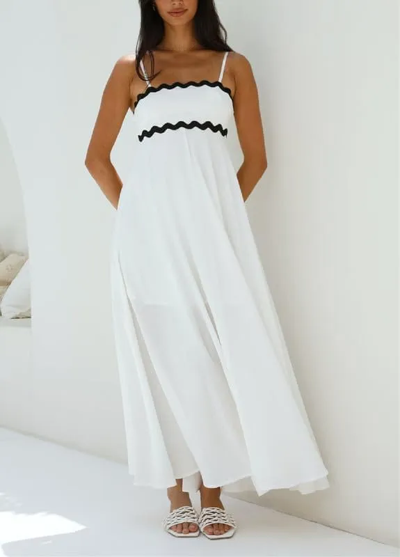 Argeousgor Women Summer Spaghetti Straps Dresses Sleeveless Backless Flowy Sundress Beach Vacation Midi Dress