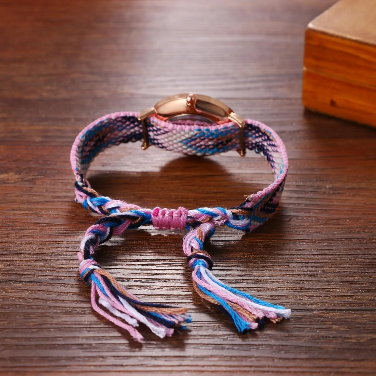 Avaner Women's Woven Strap Watches: Boho Floral Multicolored Bracelet Quartz Wrist Watches for Women Ladies