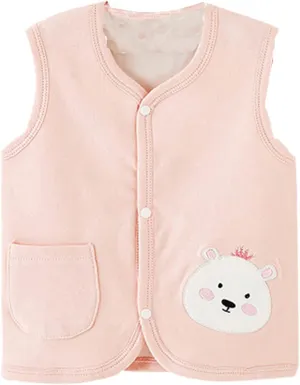 Baby Boys Girls Vest Cotton Winter Warm Vests Padded aistcoat With Pockets Outwear 0-4 Years