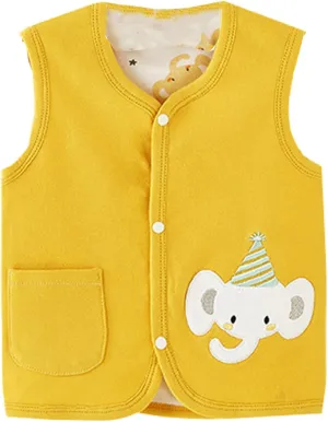 Baby Boys Girls Vest Cotton Winter Warm Vests Padded aistcoat With Pockets Outwear 0-4 Years
