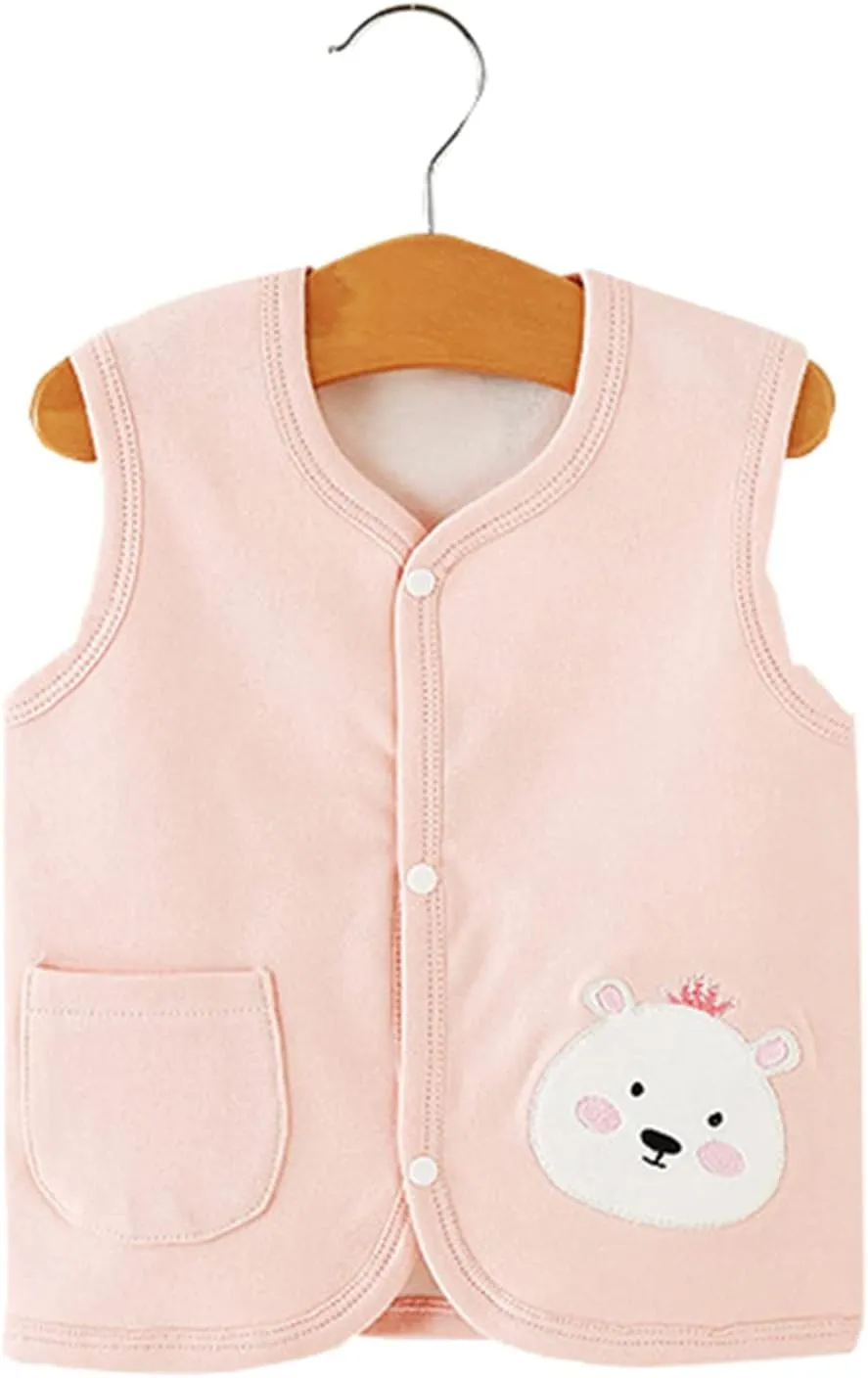 Baby Boys Girls Vest Cotton Winter Warm Vests Padded aistcoat With Pockets Outwear 0-4 Years