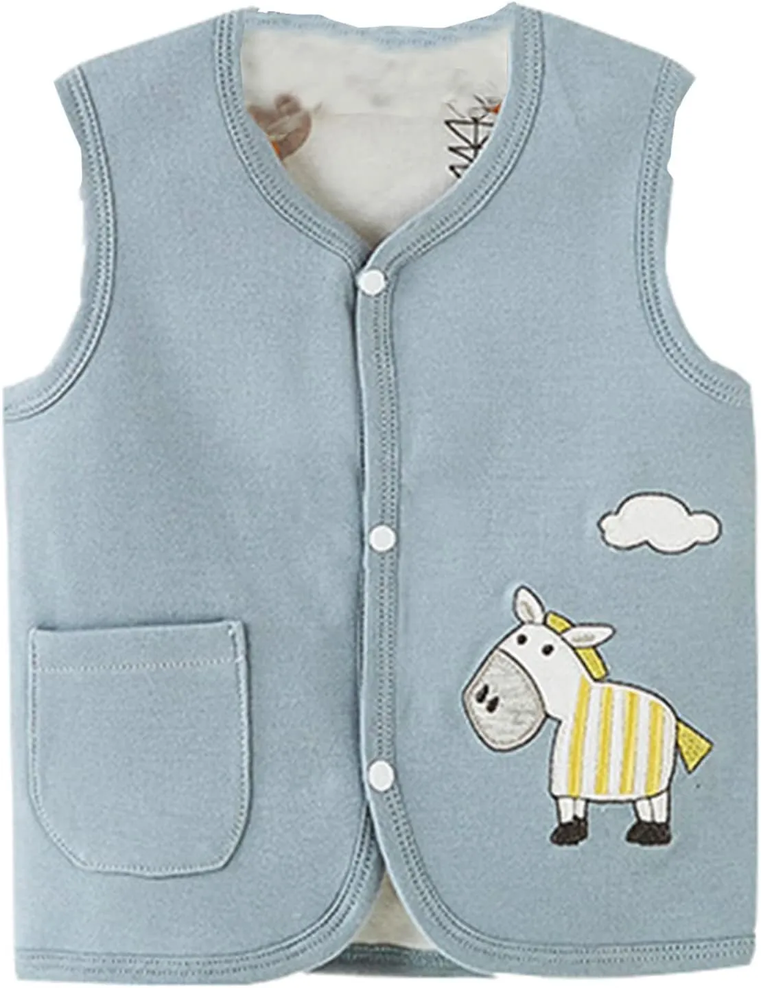 Baby Boys Girls Vest Cotton Winter Warm Vests Padded aistcoat With Pockets Outwear 0-4 Years