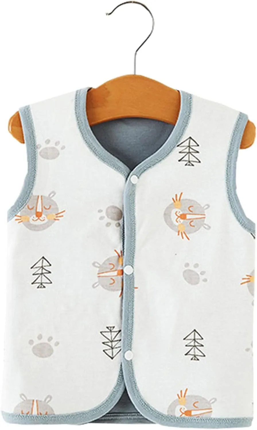 Baby Boys Girls Vest Cotton Winter Warm Vests Padded aistcoat With Pockets Outwear 0-4 Years