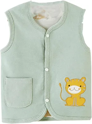 Baby Boys Girls Vest Cotton Winter Warm Vests Padded aistcoat With Pockets Outwear 0-4 Years