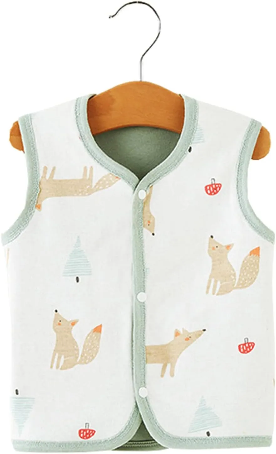 Baby Boys Girls Vest Cotton Winter Warm Vests Padded aistcoat With Pockets Outwear 0-4 Years