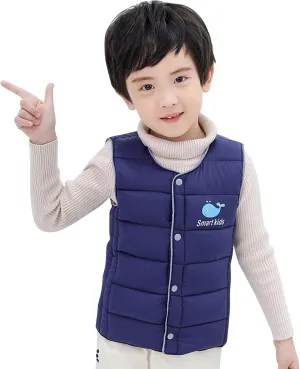 Baby Warm Jacket Cotton Vest, Unisex Infant Toddler Padded Waistcoat Toddler Puffer Vest Baby