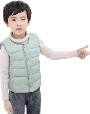 Baby Warm Jacket Cotton Vest, Unisex Infant Toddler Padded Waistcoat Toddler Puffer Vest Baby