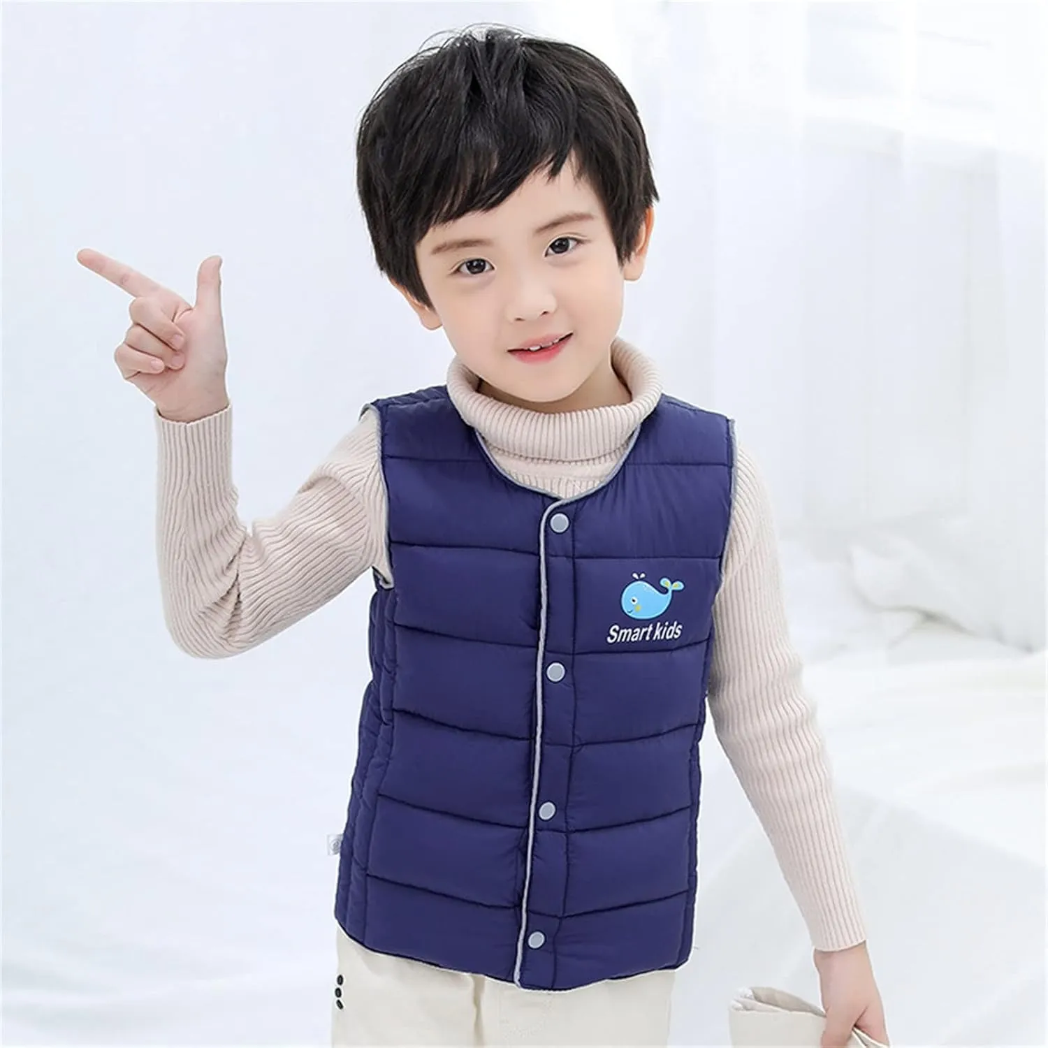 Baby Warm Jacket Cotton Vest, Unisex Infant Toddler Padded Waistcoat Toddler Puffer Vest Baby
