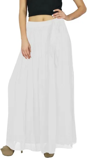 Bimba Women Long Maxi Skirt Tulip Style Georgette Boho Bottoms