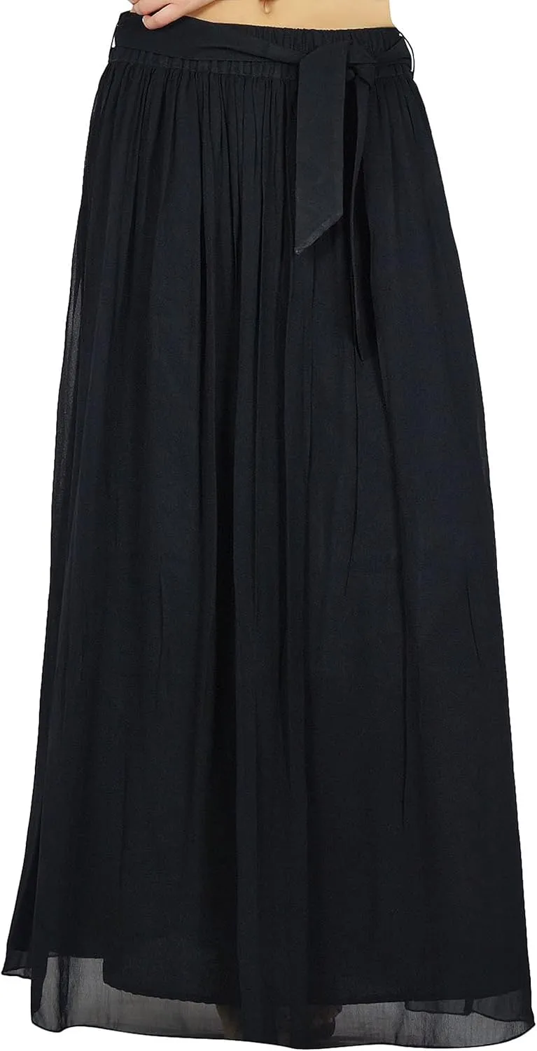 Bimba Women Long Maxi Skirt Tulip Style Georgette Boho Bottoms