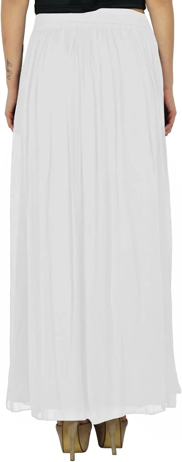 Bimba Women Long Maxi Skirt Tulip Style Georgette Boho Bottoms