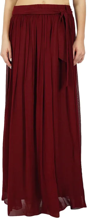 Bimba Women Long Maxi Skirt Tulip Style Georgette Boho Bottoms