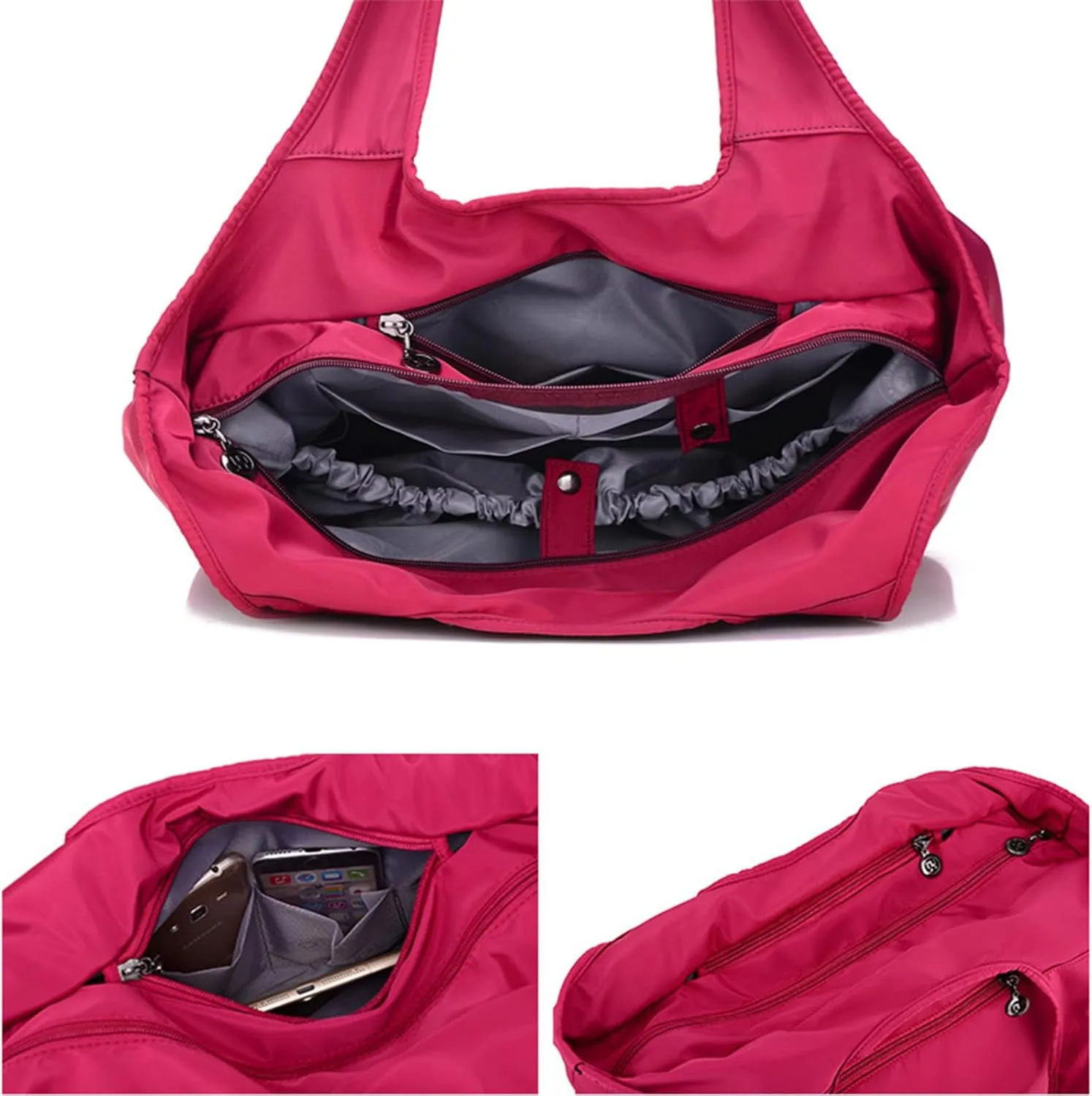 Blifulady Shoulder Bag for Women, Waterproof Shopping Work Handbag Purses Large Tote Bag Multi-function Nylon Travel Shoulder
