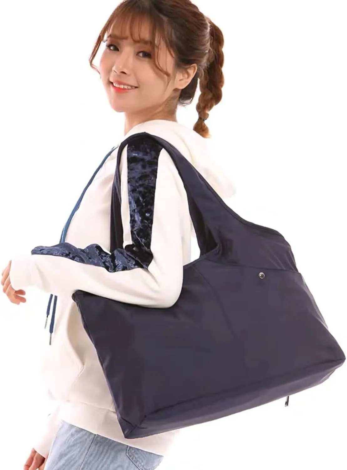 Blifulady Shoulder Bag for Women, Waterproof Shopping Work Handbag Purses Large Tote Bag Multi-function Nylon Travel Shoulder