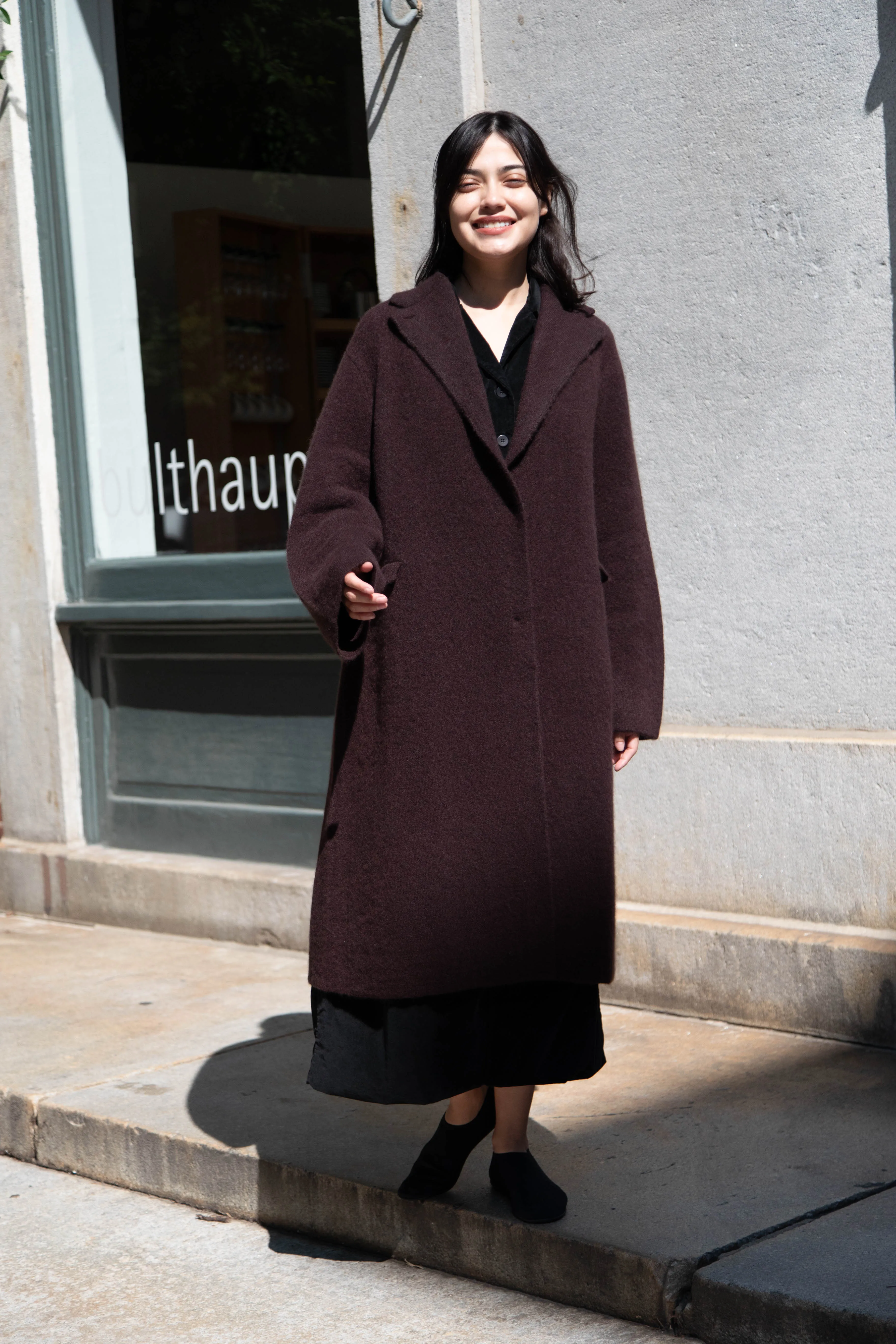 Boboutic | Cruel Touch Cashmere Silk Coat in Brown