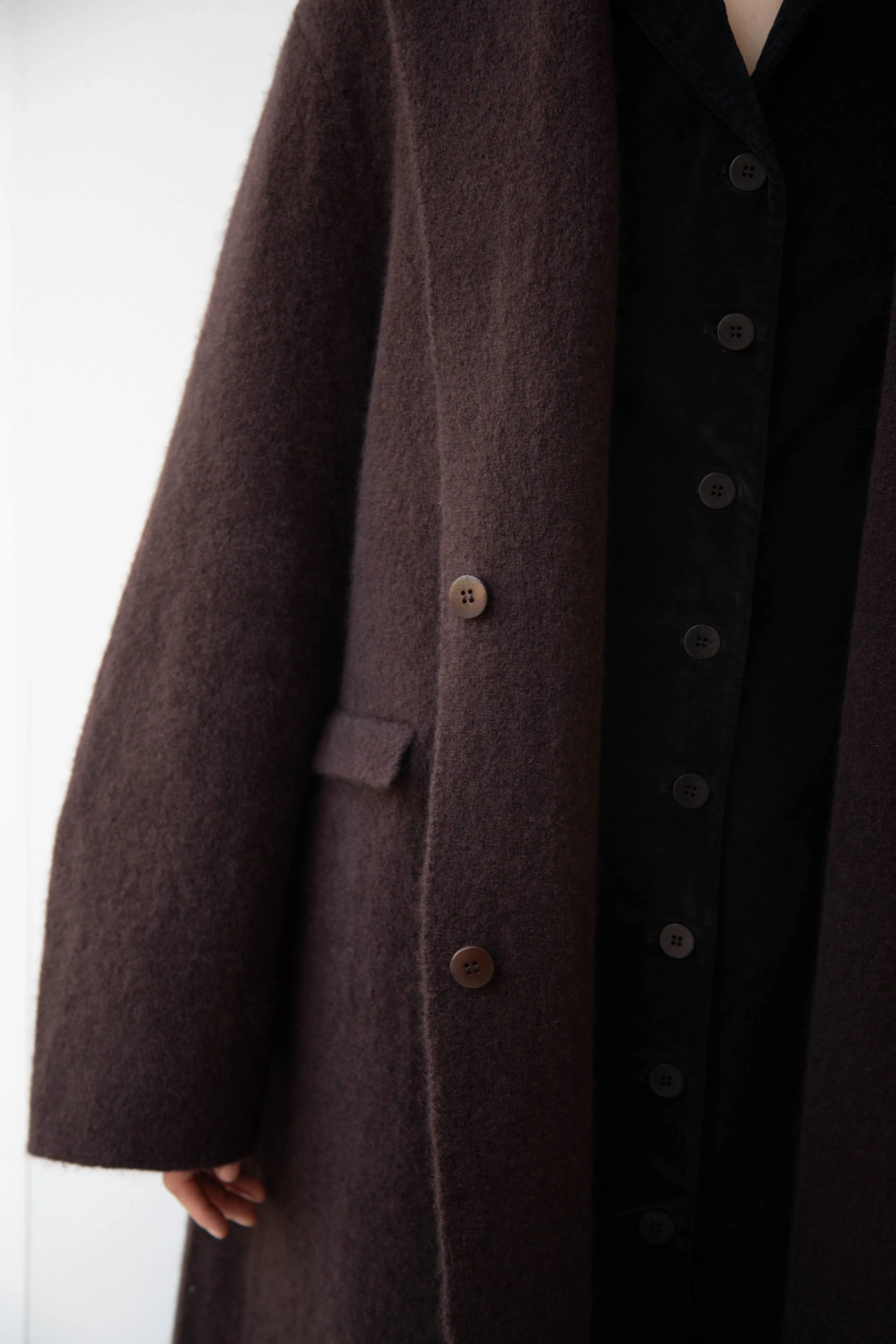 Boboutic | Cruel Touch Cashmere Silk Coat in Brown
