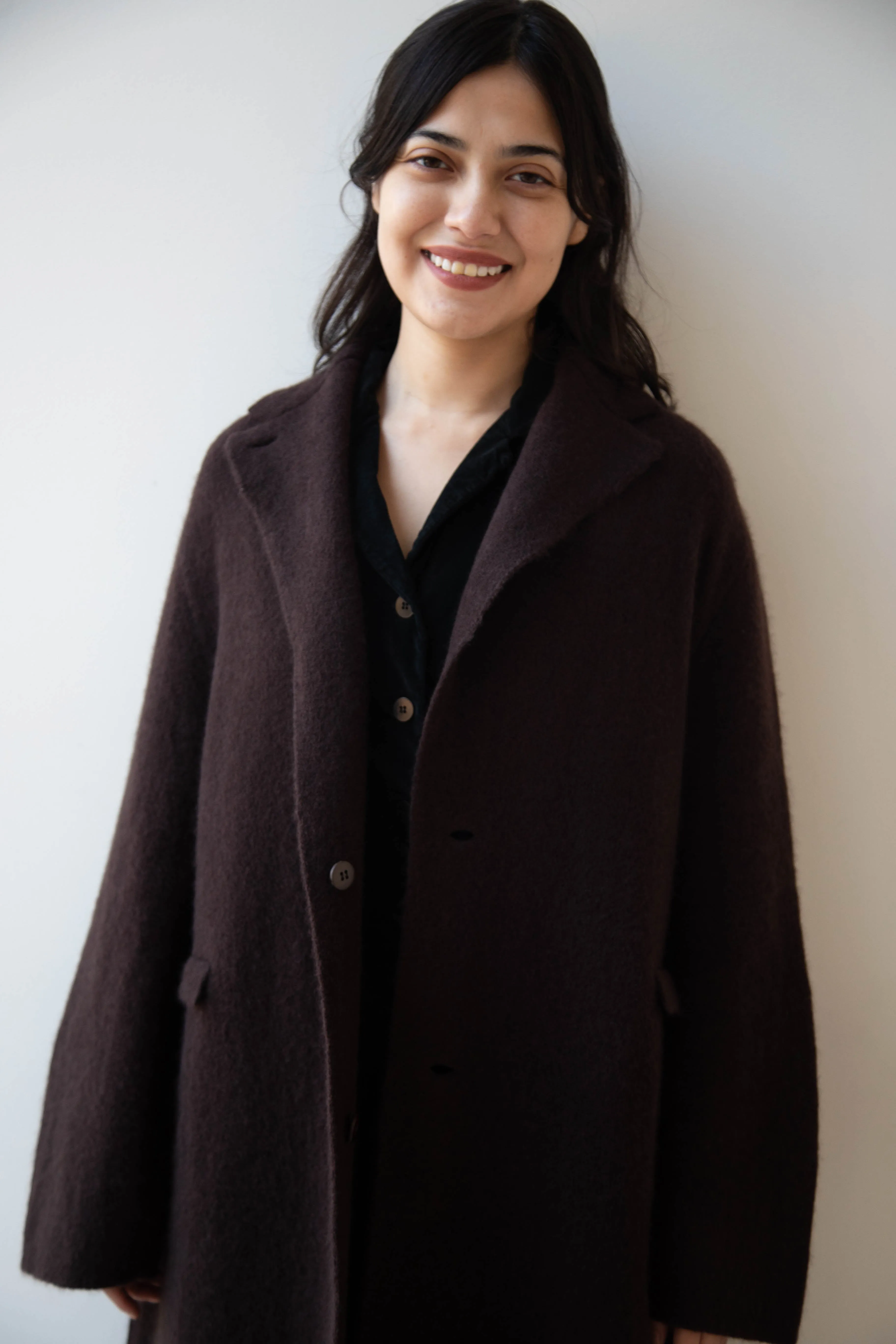 Boboutic | Cruel Touch Cashmere Silk Coat in Brown