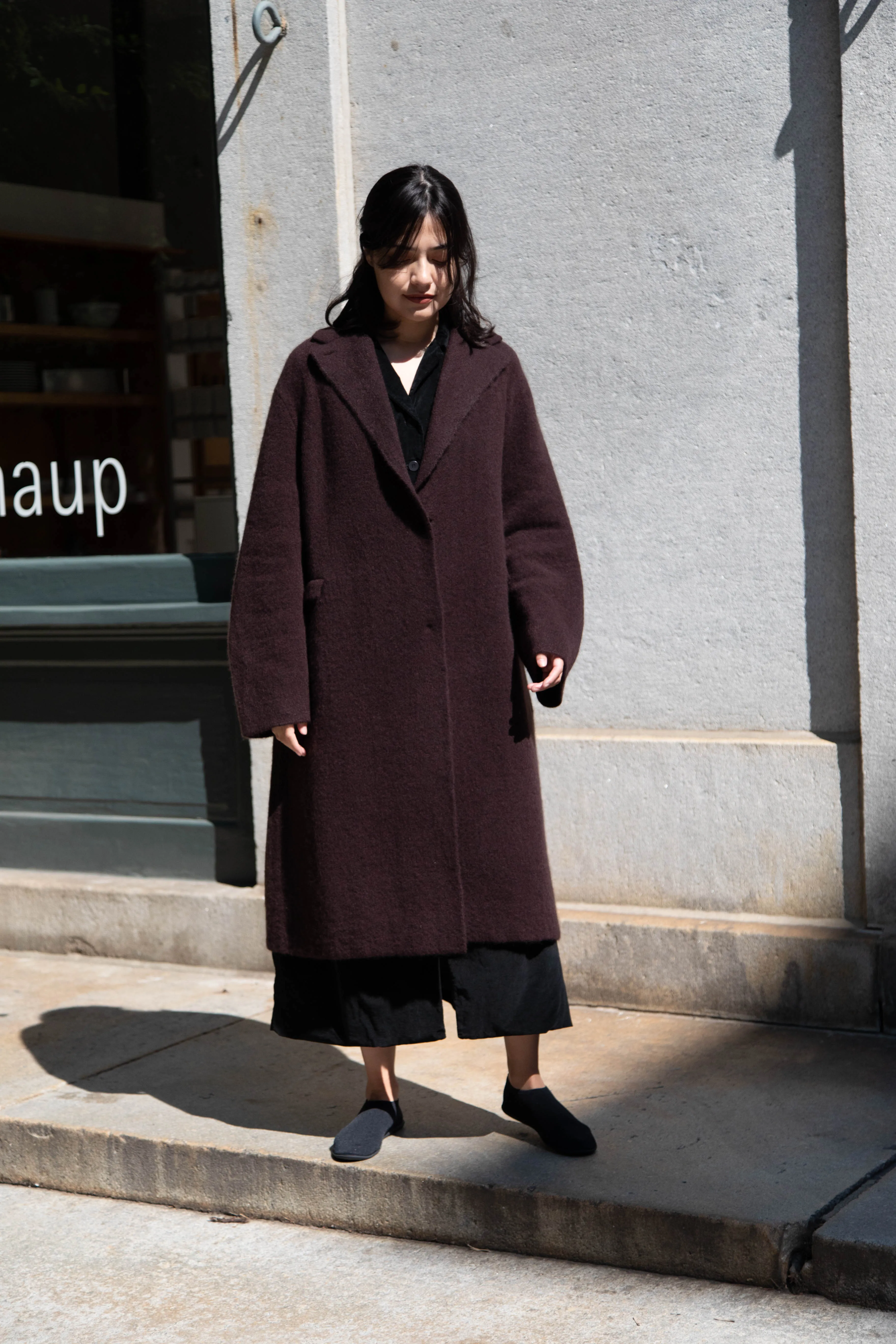 Boboutic | Cruel Touch Cashmere Silk Coat in Brown