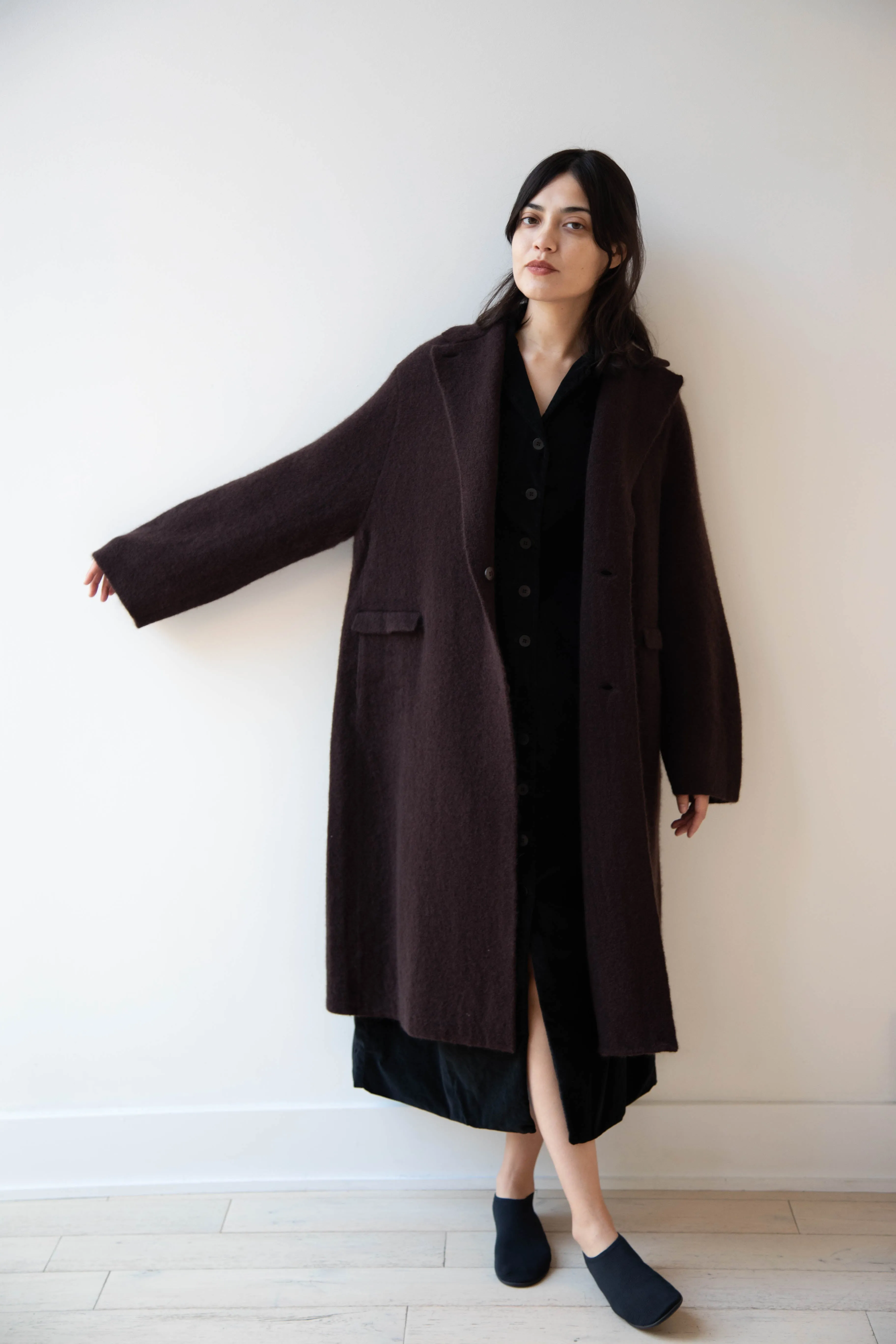 Boboutic | Cruel Touch Cashmere Silk Coat in Brown