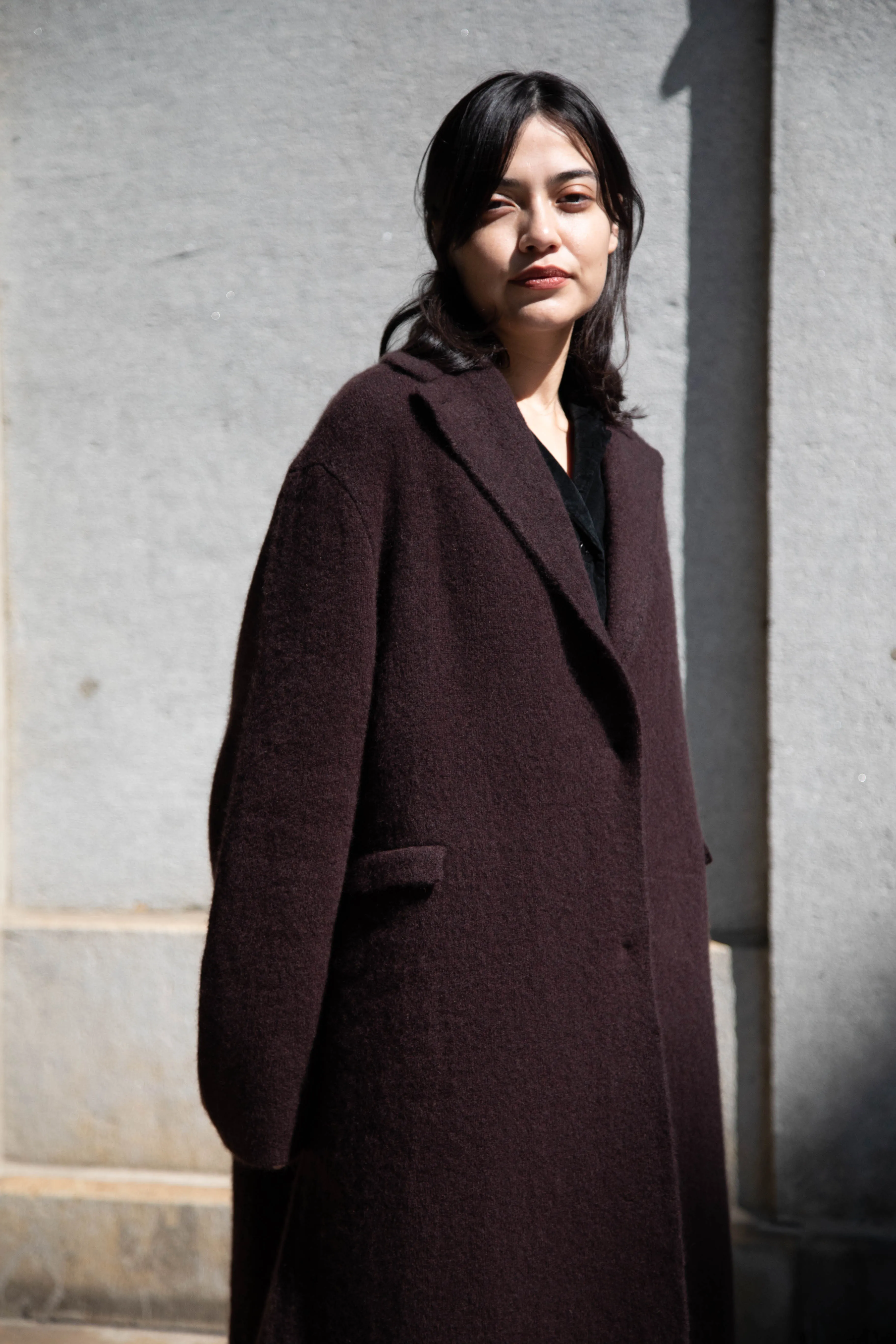 Boboutic | Cruel Touch Cashmere Silk Coat in Brown