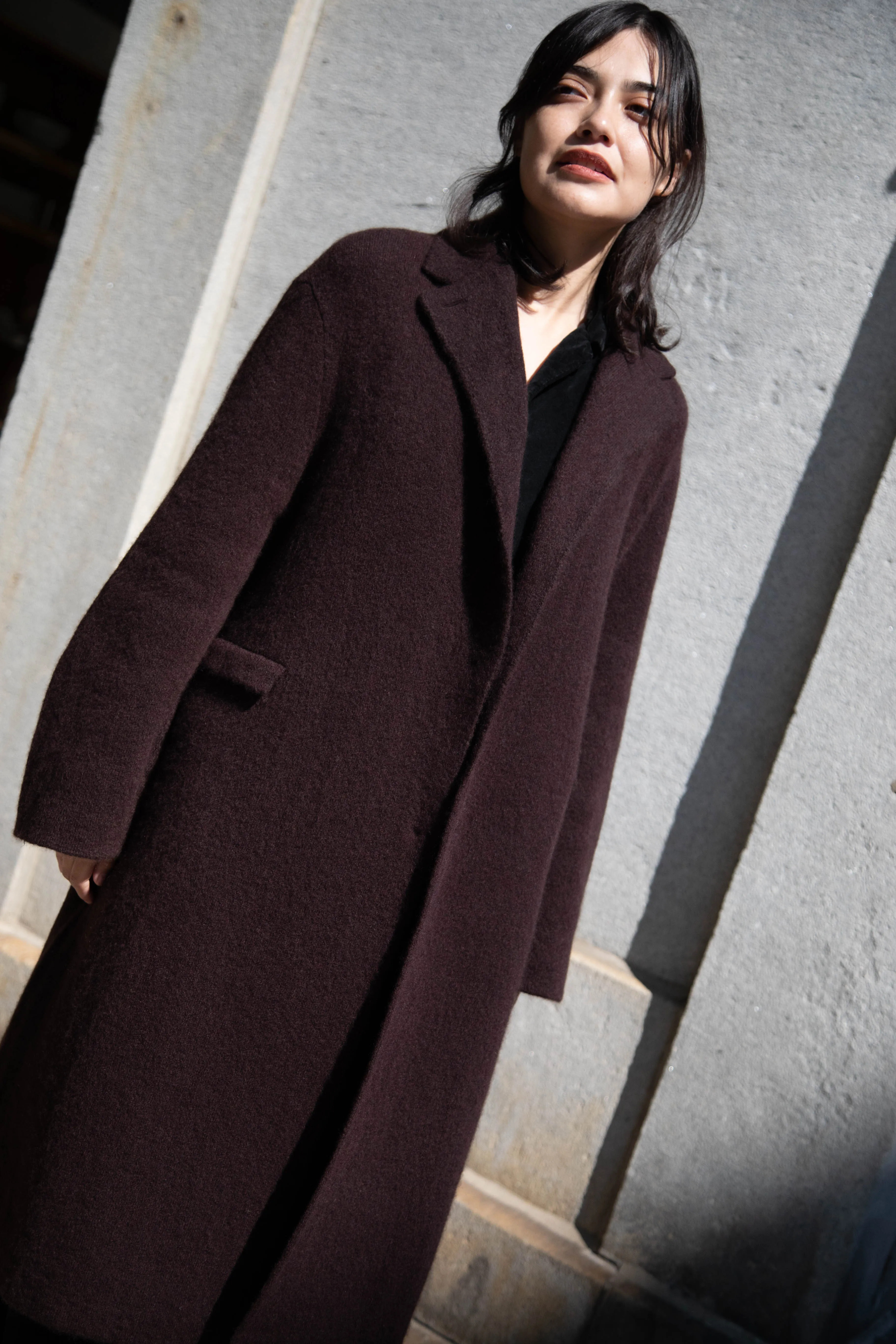 Boboutic | Cruel Touch Cashmere Silk Coat in Brown