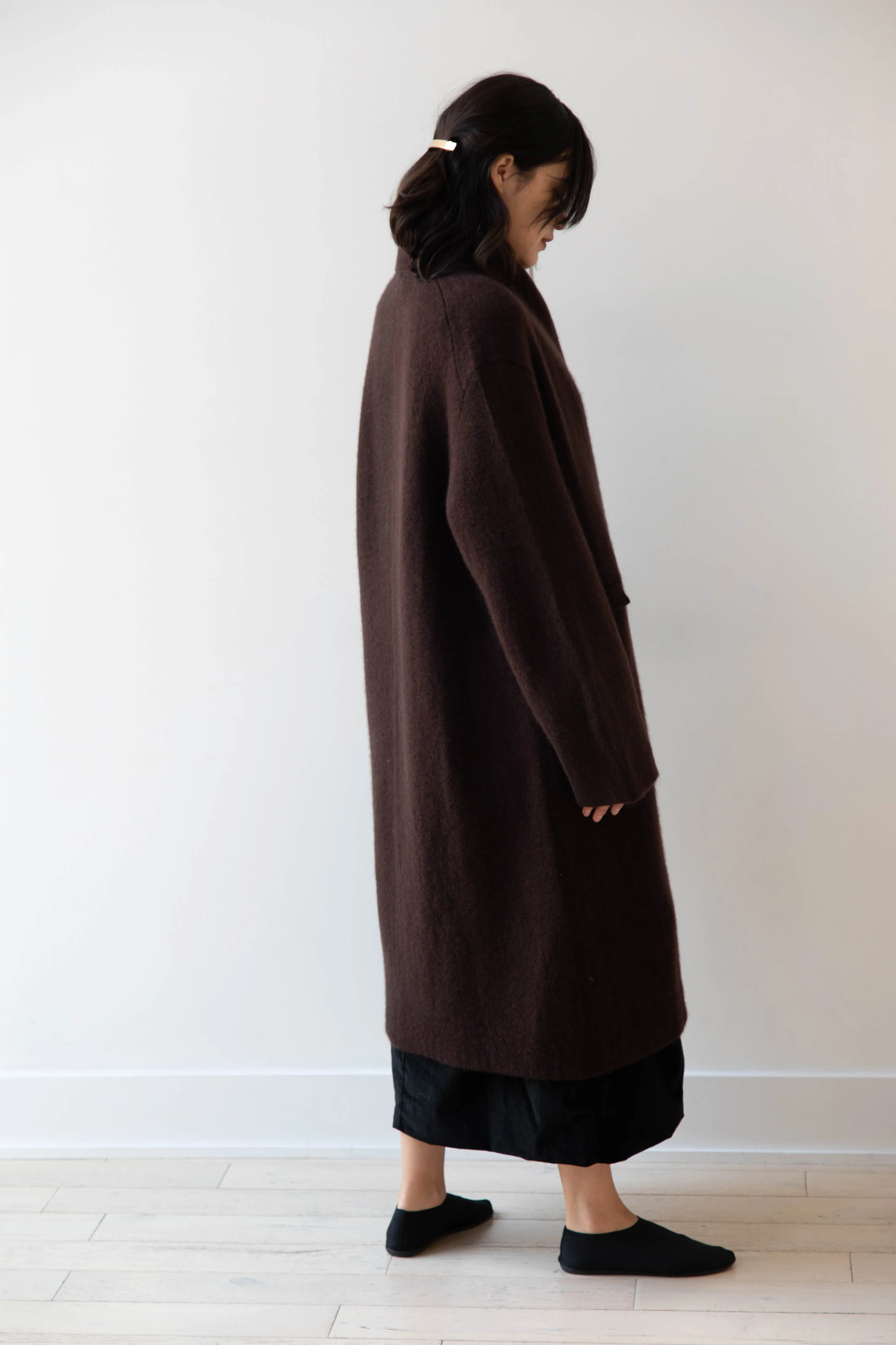 Boboutic | Cruel Touch Cashmere Silk Coat in Brown
