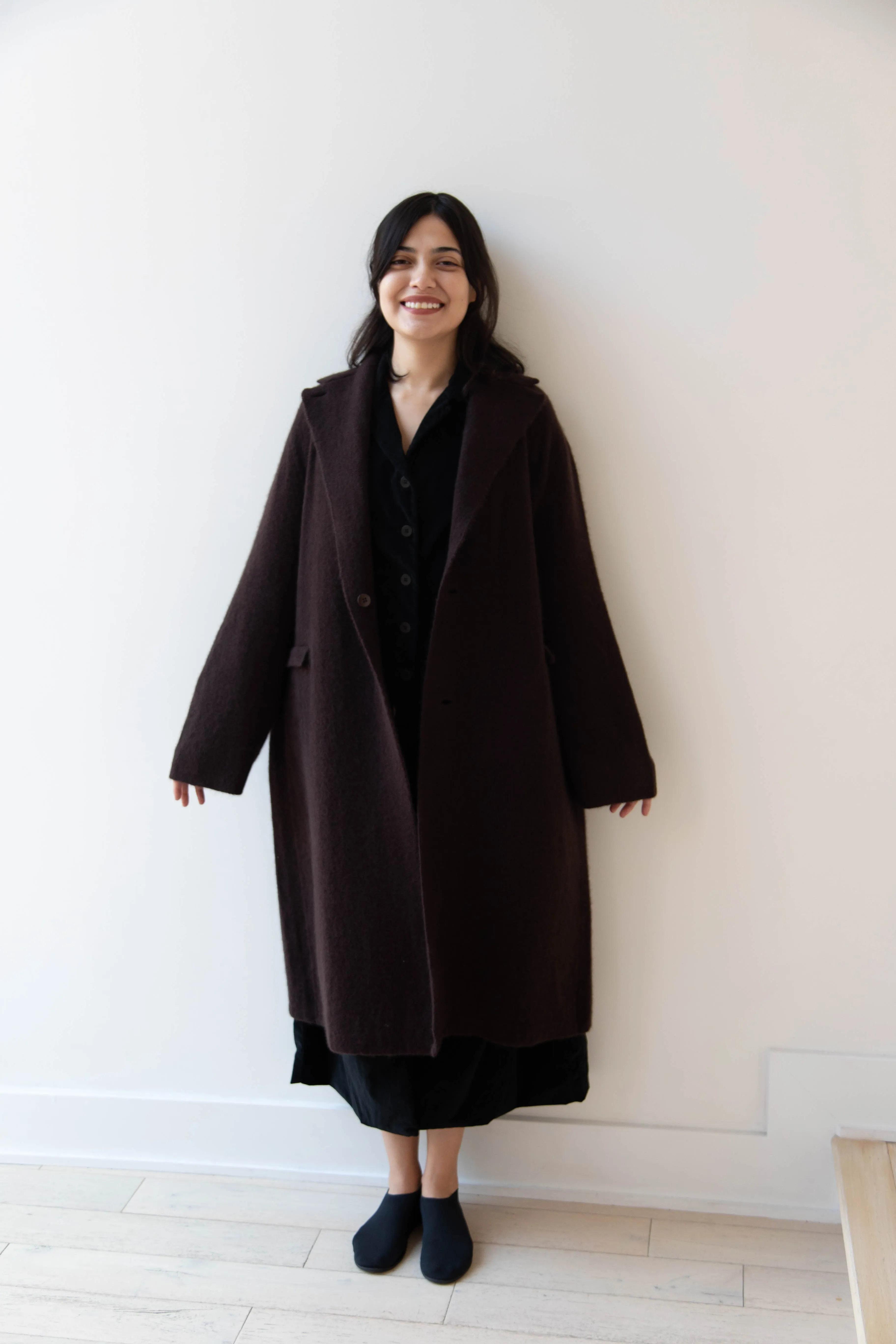Boboutic | Cruel Touch Cashmere Silk Coat in Brown