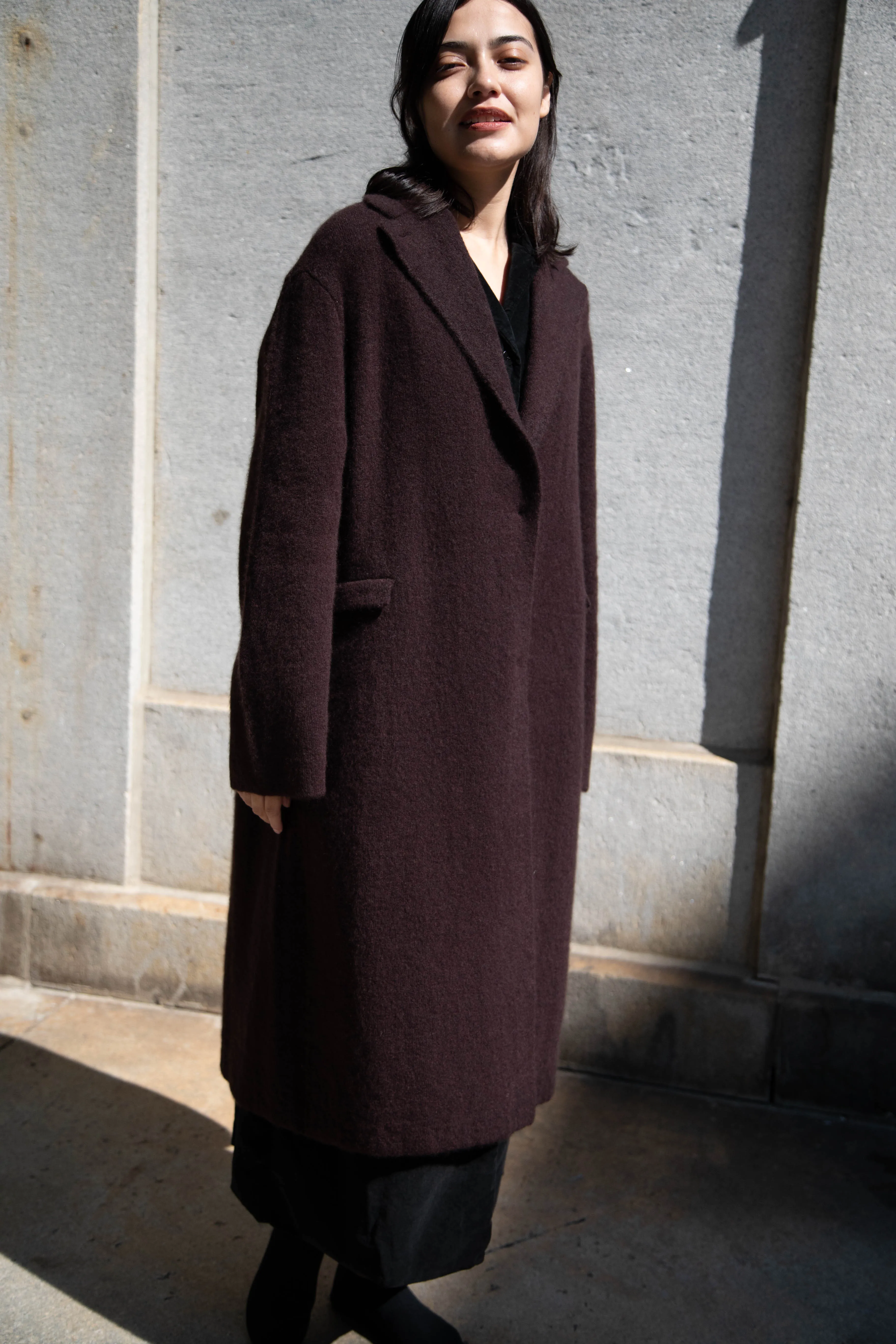 Boboutic | Cruel Touch Cashmere Silk Coat in Brown