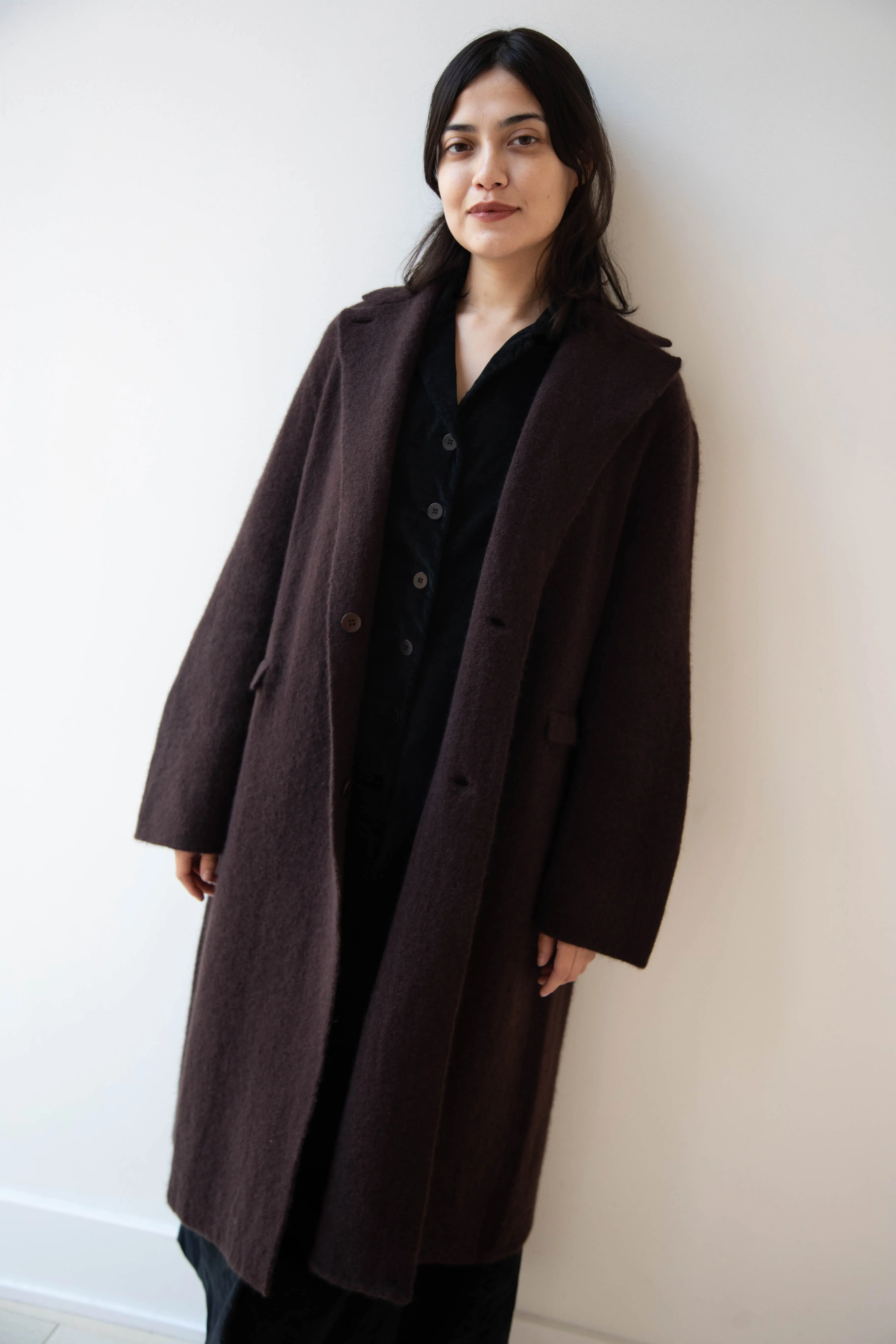 Boboutic | Cruel Touch Cashmere Silk Coat in Brown